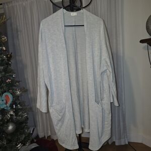 DONNI. Light Gray Open Cardigan